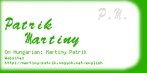 patrik martiny business card